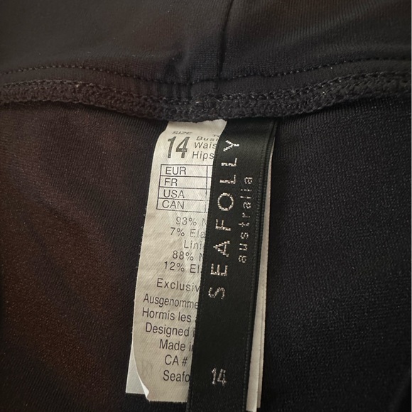 Seafolly black athletic or swim shorts, size US 10 - Picture 5 of 8